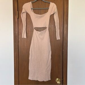 Fashion Nova Long Sleeve Cutout Dress